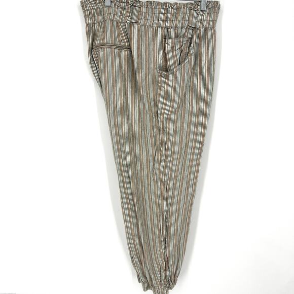 American Eagle Womens Multi-Colored Striped Linen Pants Size XXL - Picture 1 of 8